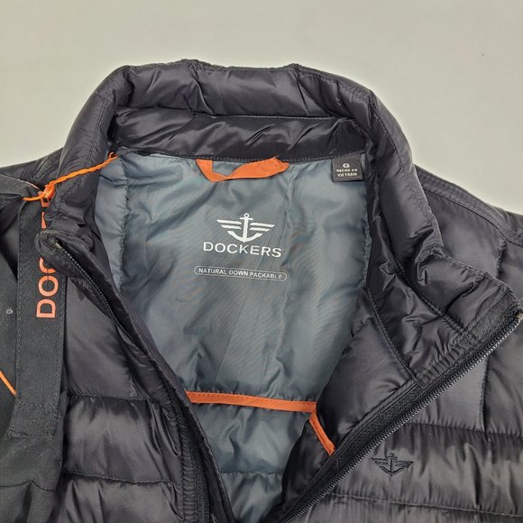 Dockers men's down blend travel coat size L black - Picture 2 of 4